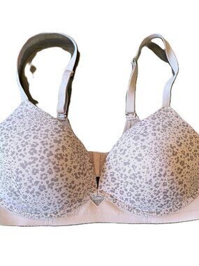 Maidenform One Fabulous Fit 2.0 Wireless Bra Iced Mocha Leopard Print 38D